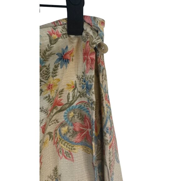 Talbots Size 8 Floral Leaf Print Wrap Midi Skirt - Picture 5 of 15